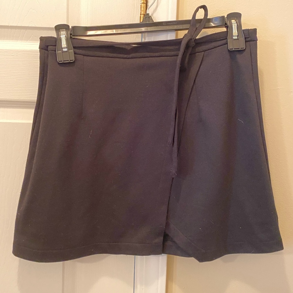 Mock Wrap Mini Skirt